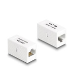 Delock Adaptér RJ45 samice na RJ45 samice Cat.6A UTP bílá