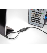 Delock Adaptér ze zásuvku HDMI na zástrčky USB Type-C™ (DP Alt Mode), 4K, s PD o výkonu 100 W