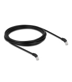Delock Síťový kabel RJ45 Cat.6A S/FTP, zalomený dolů o 45°, 3 m, černý