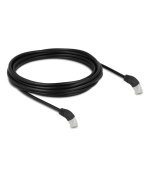Delock Síťový kabel RJ45 Cat.6A S/FTP, zalomený dolů o 45°, 5 m, černý