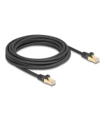Delock Síťový kabel RJ45 s pleteným opláštěním, Cat.6A, ze zástrčky S/FTP na zástrčku, 5 m, černý