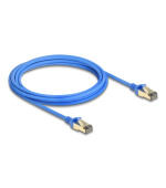 Delock Síťový kabel RJ45, Cat.8.1, F/FTP, tenký, 3 m, modrý