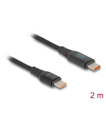 Delock Rychlonabíjecí kabel USB 2.0 ze zástrčkového rozhraní USB Type-C™ na zástrčkové rozhraní PD 3.1, 140 W, s indikací výkonu
