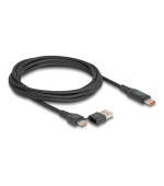 Delock Rychlonabíjecí kabel USB 2.0 ze zástrčkového rozhraní USB Type-C™ + USB Typ-A na zástrčkové rozhraní USB Type-C™