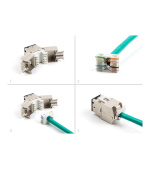 Delock Modul Keystone ze zásuvkového konektoru RJ45 na LSA Cat.6A, beznástrojový, černá, sada 10 kusů