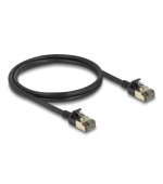 Delock Síťový kabel RJ45 Cat.8.1, F/FTP Slim Pro, 1 m, černý