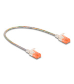 Delock Síťový kabel RJ45, Cat.6A, U/UTP, tenký, 0,3 m, transparentní