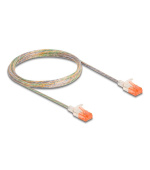 Delock Síťový kabel RJ45, Cat.6A, U/UTP, tenký, 2 m, transparentní