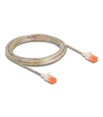 Delock Síťový kabel RJ45, Cat.6A, U/UTP, tenký, 5 m, transparentní