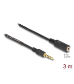 Delock Prodlužovací kabel Stereo Jack 3,5 mm 5 pin samec na samici 3 m černý