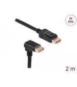 Delock DisplayPort kabel samec přímý na samec 90° pravoúhlý dolů 8K 60 Hz 2m