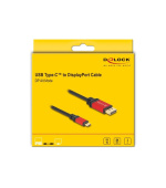 Delock Kabel USB Type-C™ na DisplayPort (DP Alt Mód) 8K 30 Hz s funkcí HDR 3 m červená