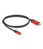 Delock Kabel USB Type-C™ na HDMI (DP Alt Mód) 8K 60 Hz s funkcí HDR 1 m červená