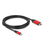 Delock Kabel USB Type-C™ na HDMI (DP Alt Mód) 8K 60 Hz s funkcí HDR 3 m červená