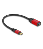Delock USB 10 Gbps Adaptér USB Type-C™ samec na USB Typ-A samice 15 cm červený kovový