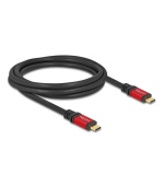 Delock USB 5 Gbps kabel USB Type-C™ samec na samec PD 3.0 100 W E-Marker 2 m červený kovový