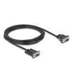 Delock Sériový kabel ze zásuvky RS-232 D-Sub9 na zásuvku D-Sub9, napájení na pinu 9, délka 3 m