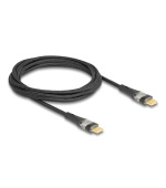 Delock Datový a rychlonabíjecí kabel USB 2.0 ze zástrčky rozhraní USB Type-C™ na zástrčku, průhledný, PD 3.0 100 W, 2 m