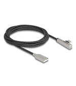 Delock Kabel ze zástrčky USB 2.0 Typ-A na zástrčku USB Type-C™, pravoúhlý, s LED a s funkcí rychlého nabíjení 60 W, 2 m