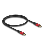 Delock USB 20 Gbps kabel USB Type-C™ samec na samec PD 3.0 100 W E-Marker 0,5 m červený kovový