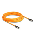 Delock Síťový kabel RJ45 s funkcí vyhledávání portů USB Type-C™, samosledovací, Cat.6A, S/FTP, 10 m, oranžový