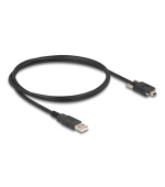 Delock Kabel ze zástrčky USB 2.0 Typ-A na zástrčku Typ Mini-B, se šrouby, 1 m, černý