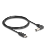 Delock Napájecí kabel z konektoru USB Type-C™ na stejnosměrný konektor 5,5 x 2,1 mm, pravoúhlý, 1,5 m