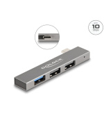 Delock 3 portový štíhlý USB Hub z USB Type-C™ na 1 x USB 10 Gbps USB Typ-A + 2 x USB 2.0 Typ-A