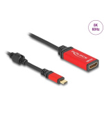 Delock Adaptér USB Type-C™ na HDMI (DP Alt Mód) 8K 60 Hz s funkcí HDR červená