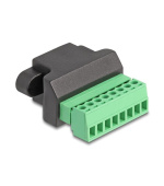 Delock Adaptér ze zásuvky rozhraní RJ45 na svorkovnici, k instalaci, 8 pinový, dvoudílný