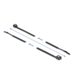 Delock Stahovací páska samořezná, D 280 x Š 4,8 mm, 50 ks, černá