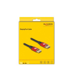 Delock DisplayPort kabel 8K 60 Hz 2 m červený kovový