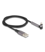 Delock Datový a nabíjecí kabel z rozhraní USB Typ-A na Lightning™ pro iPhone™, iPad™, iPod™, pravoúhlý, s funkcí stojanu