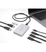 Delock 7 portový USB Hub se 4 x USB Type-C™ a 3 x USB Typ-A, s PD o výkonu 82 W