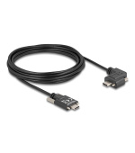 Delock USB 2.0 kabel USB Type-C™ samec se šrouby na USB Type-C™ samec se šrouby pravoúhlý levý / pravý PD 3.0 60 W 5 m
