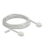 Delock Síťový kabel rozhraní RJ45 Cat.6, UTP Ultra Slim, 5 m, šedá s krátkými zástrčkami