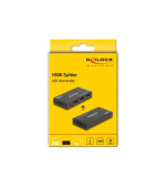 Delock HDMI Splitter 1 x vstupní HDMI na 2 x výstupní HDMI 4K 60 Hz, se zařízením na snížení měřítka
