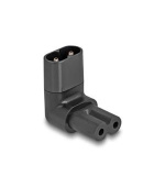 Delock Napájecí adaptér IEC 60320 – z C8 na C7, zástrčka / zásuvka, 2,5 A, 90°, pravoúhlý