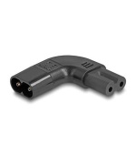 Delock Napájecí adaptér IEC 60320 – z C8 na C7, zástrčka / zásuvka, 10 A, 90°, levý / pravý, pravoúhlý