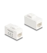 Delock Keystone Modul RJ45 jack na RJ45 jack Cat.6A UTP bílá