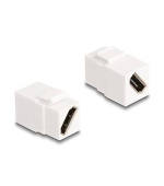 Delock Keystone Modul HDMI ze zásuvky na zásuvku, úhlopříčný, 8K 60 Hz, bílý