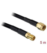 Delock Prodlužovací kabel antény RP-SMA, CFD/RF200, 5 m, nízkoztrátový