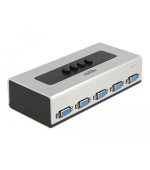 Delock VGA Switch 4-portový, manuální, obousměrný