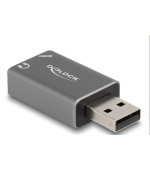 Delock Externí USB zvuková karta se zvukovým adaptérem Plug & Play se 2 x stereofonními konektory 3,5 mm pro PC, laptop