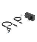 Delock rozbočovač USB 5 Gbps se 2 x USB Typ-A a 2 x zásuvkovými USB Type-C™ a jedním rychlonabíjecím portem + přepínač
