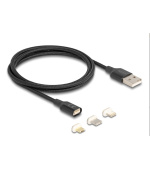 Delock Magnetická USB nabíjecí kabelová sada pro 8 Pin Lightning™ / Micro USB / USB Type-C™ černá 1 m