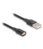 Delock Magnetický USB nabíjecí kabel černá 1 m