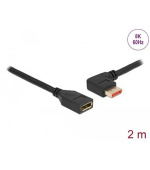 Delock DisplayPort prodlužovací kabel samec 90° pravoúhlý vlevo na samice 8K 60 Hz 2 m