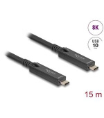 Delock Aktivní optický kabel USB-C™ 8K Video + Data + PD, délka 15 m
