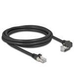 Delock Kabel kamery GigE se zástrčkou RJ45, pravoúhlý 90°, se šrouby, na zástrčku RJ45, Cat.6, S/FTP, 2 m, černý